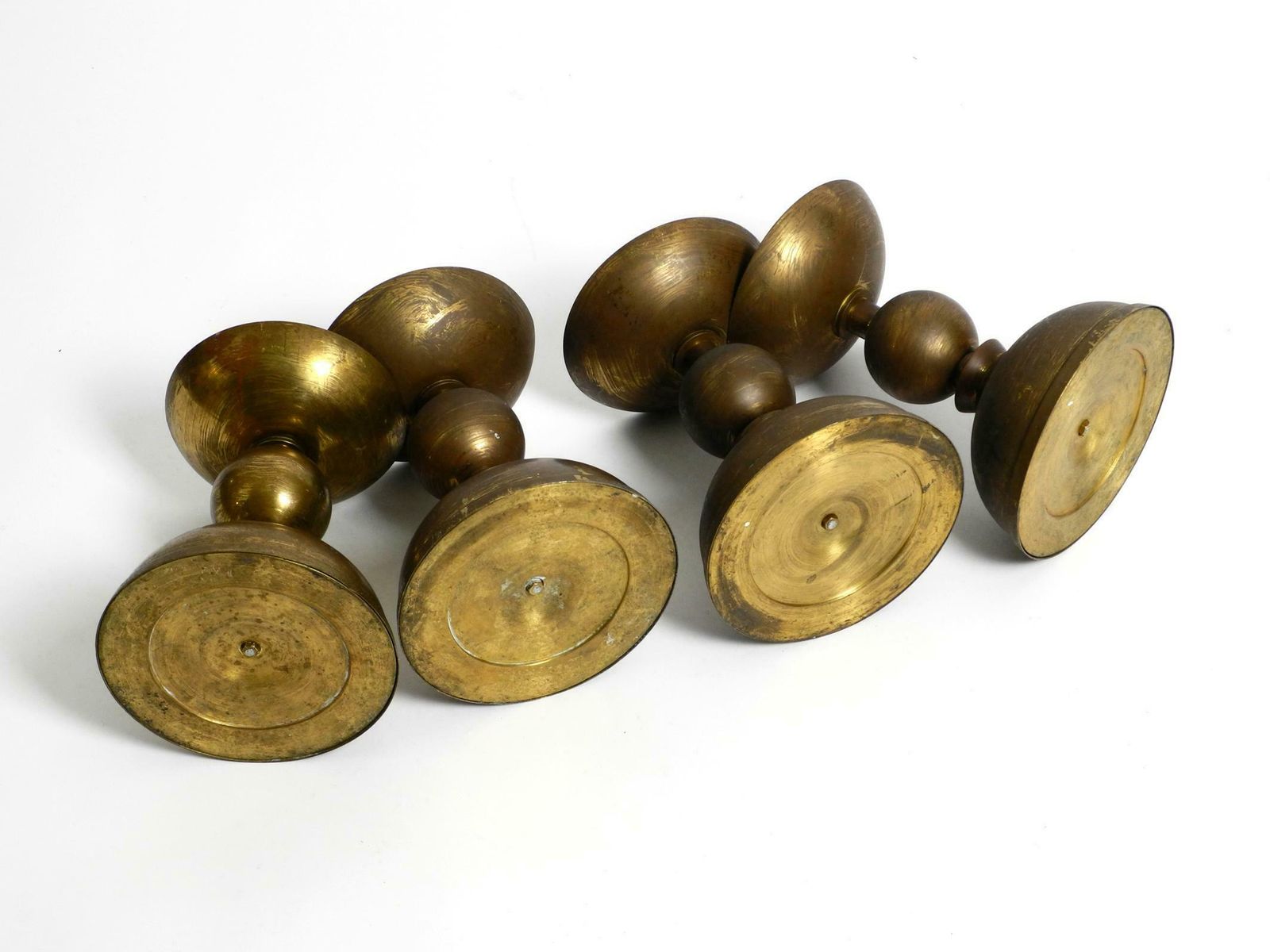 photo furniture 4 Rare Large Heavy Mid Century Brass Candlesticks From A Bavarian Church