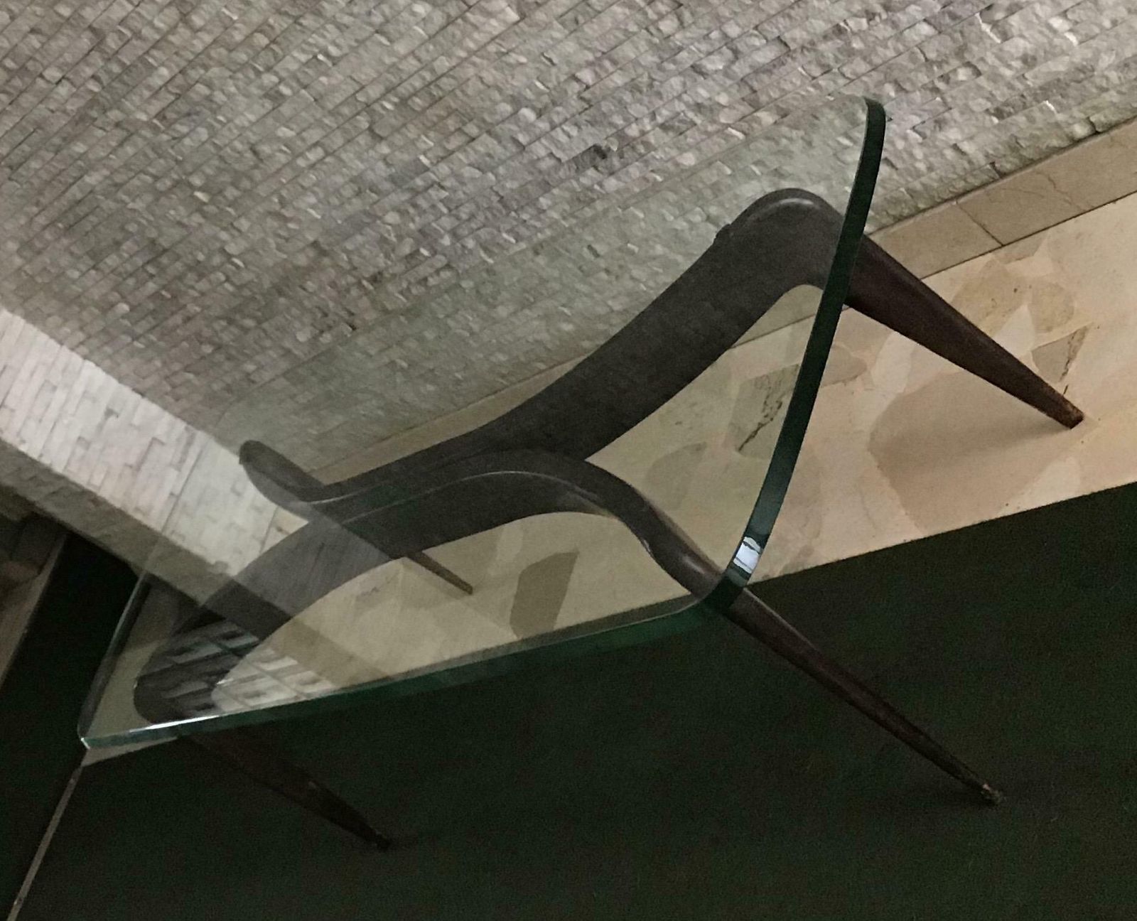 Gio Ponti Fontana Arte Coffee Table Wood Cristal 1938 Italy photo for sale