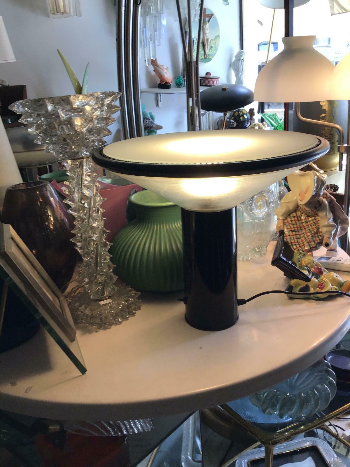 Gianfranco Frattini Table Lamp Metal Glass, 1979, Italy photo furniture