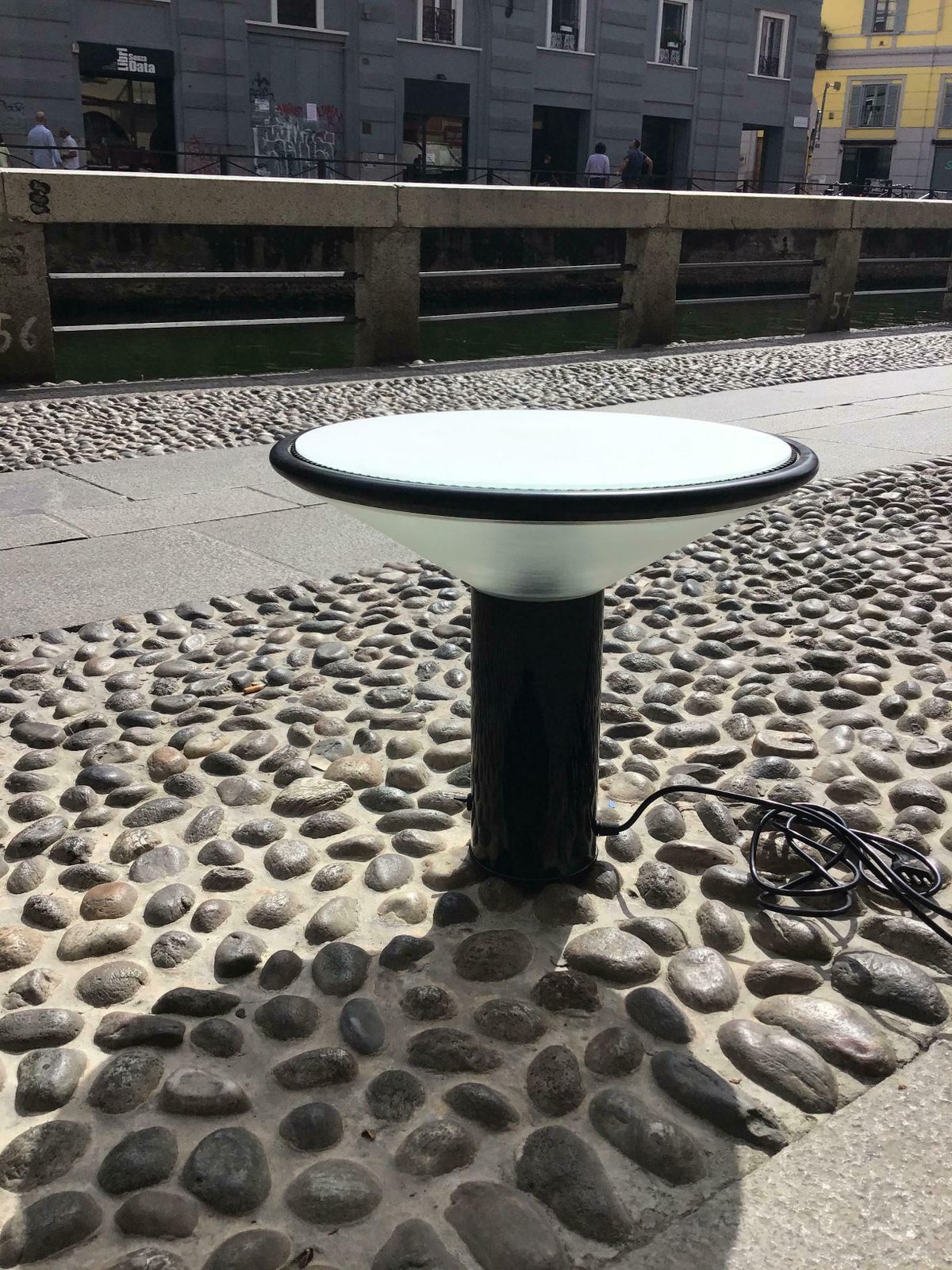 photo buy Gianfranco Frattini Table Lamp Metal Glass, 1979, Italy