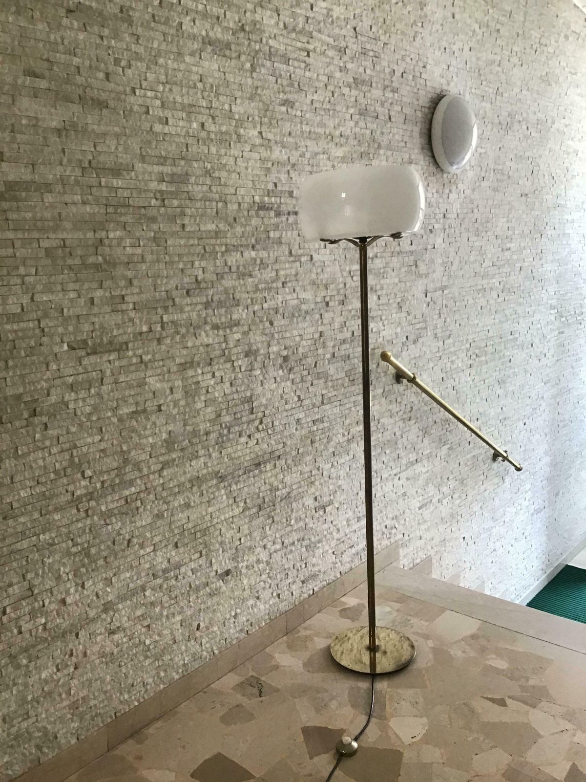 Vico Magistretti #Floor Lamp Brass Glass, 1960, Italy photo 2531.0