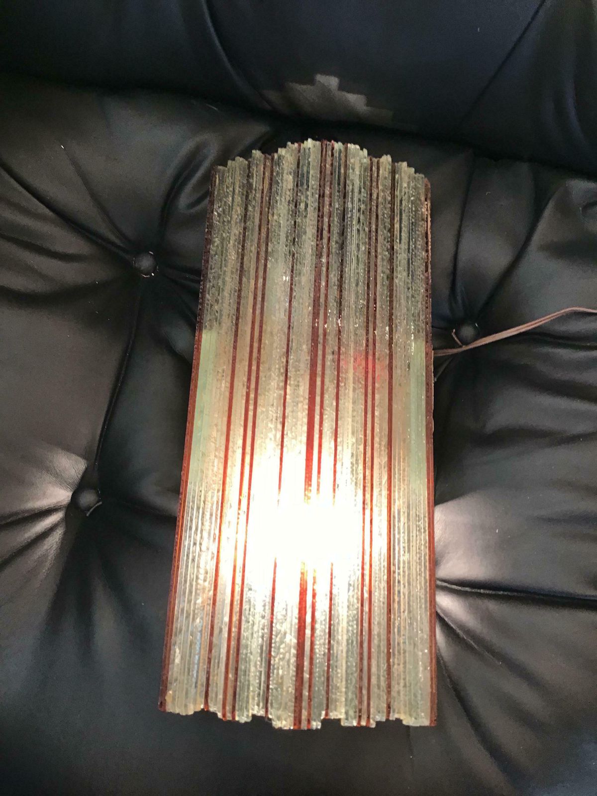 photo furniture Albano Poli Sconce Glass Metal 1960 Italy