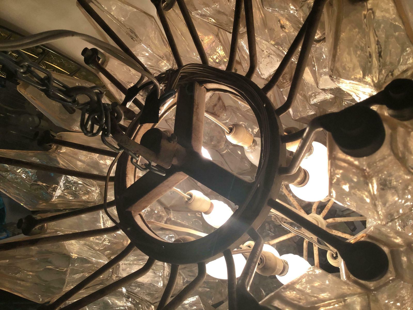 Venini, Chandelier Poliedri 1950, Carlo Scarpa photo buy