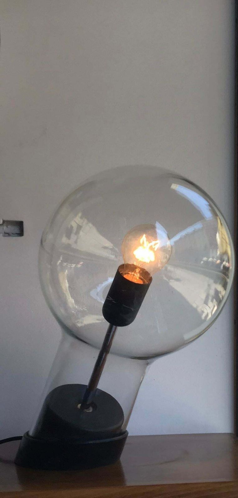 Stilnov Styletable Lamp Glass Ghisa Metal, 1960, Italy photo furniture