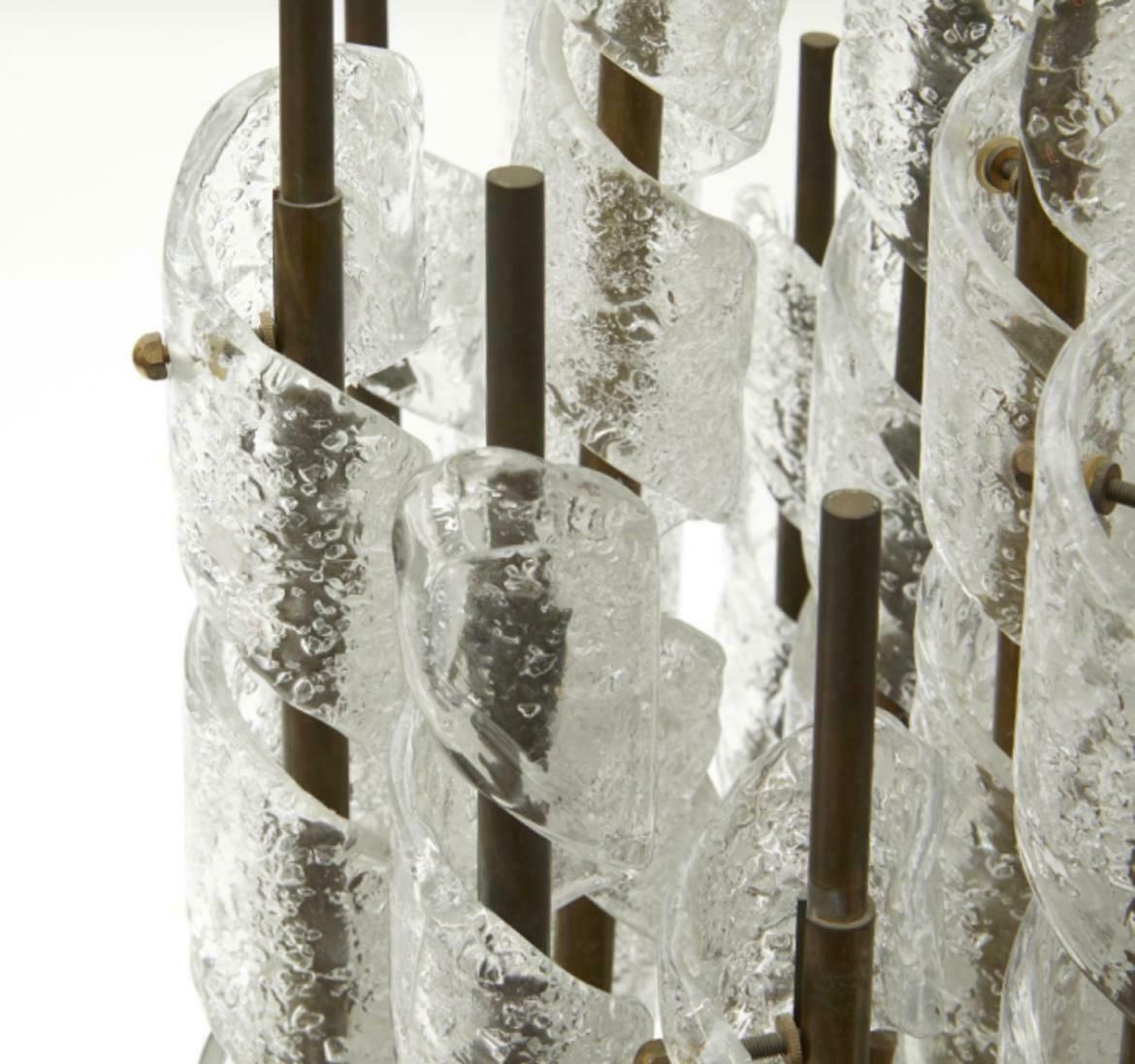 Mazzega Table Lamp Murano Glass Metal Crome, 1960, Italy photo vinterior