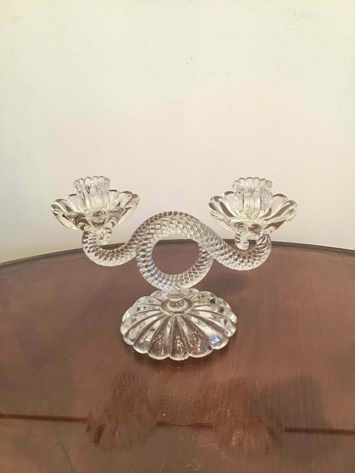 photo vinterior Seguso Candleholder Murano Glass 1930 Italy