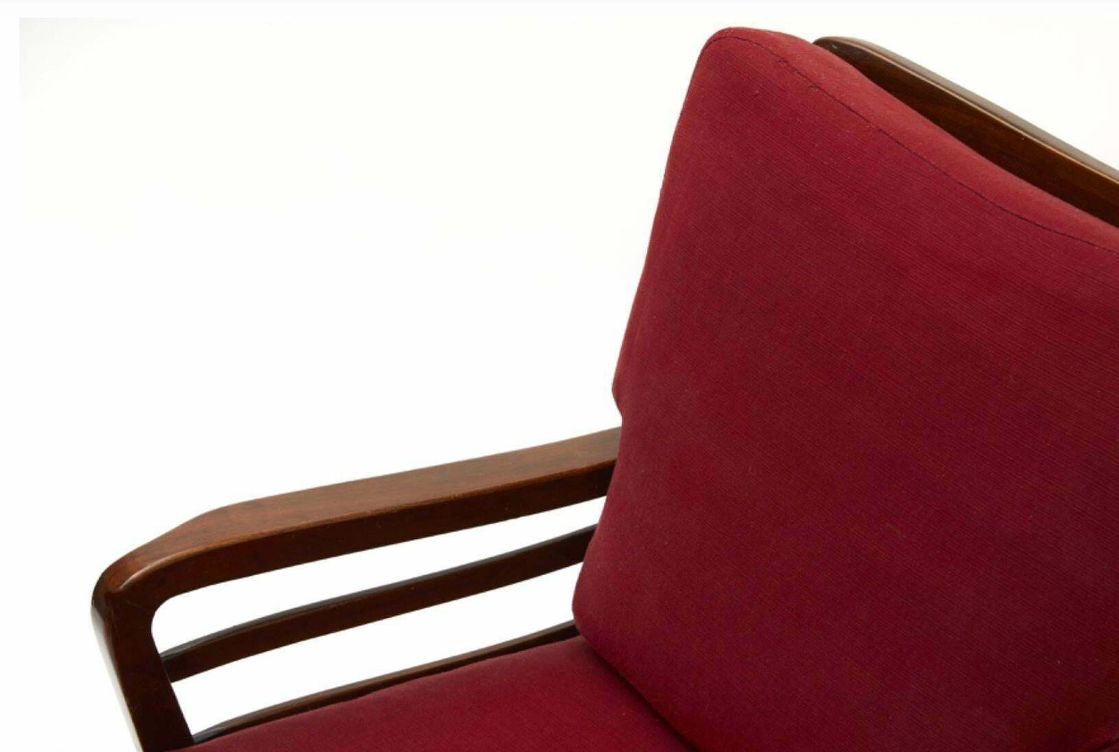 Cavatorta Pair Of Armchairs Wood Padded Fabric, 1950, Italy photo buy