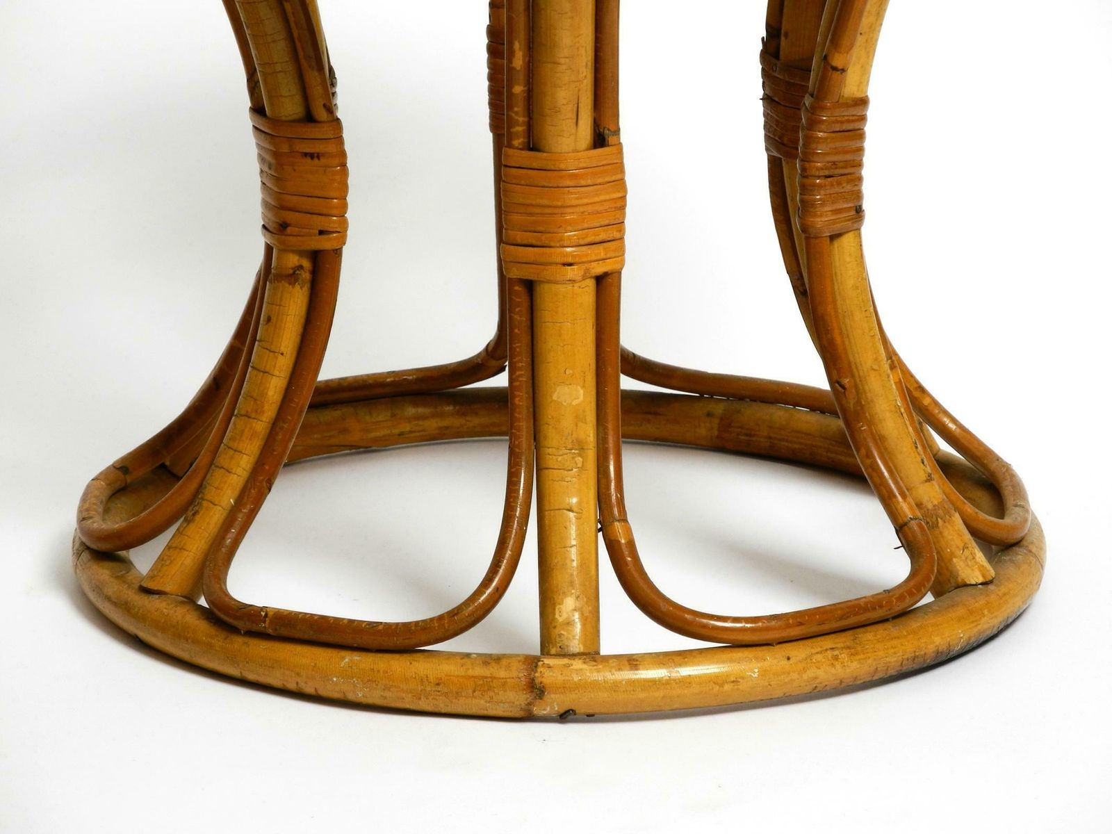 photo vinterior Pair Of Beautiful Rare Original 1960's Italian Bamboo Stools