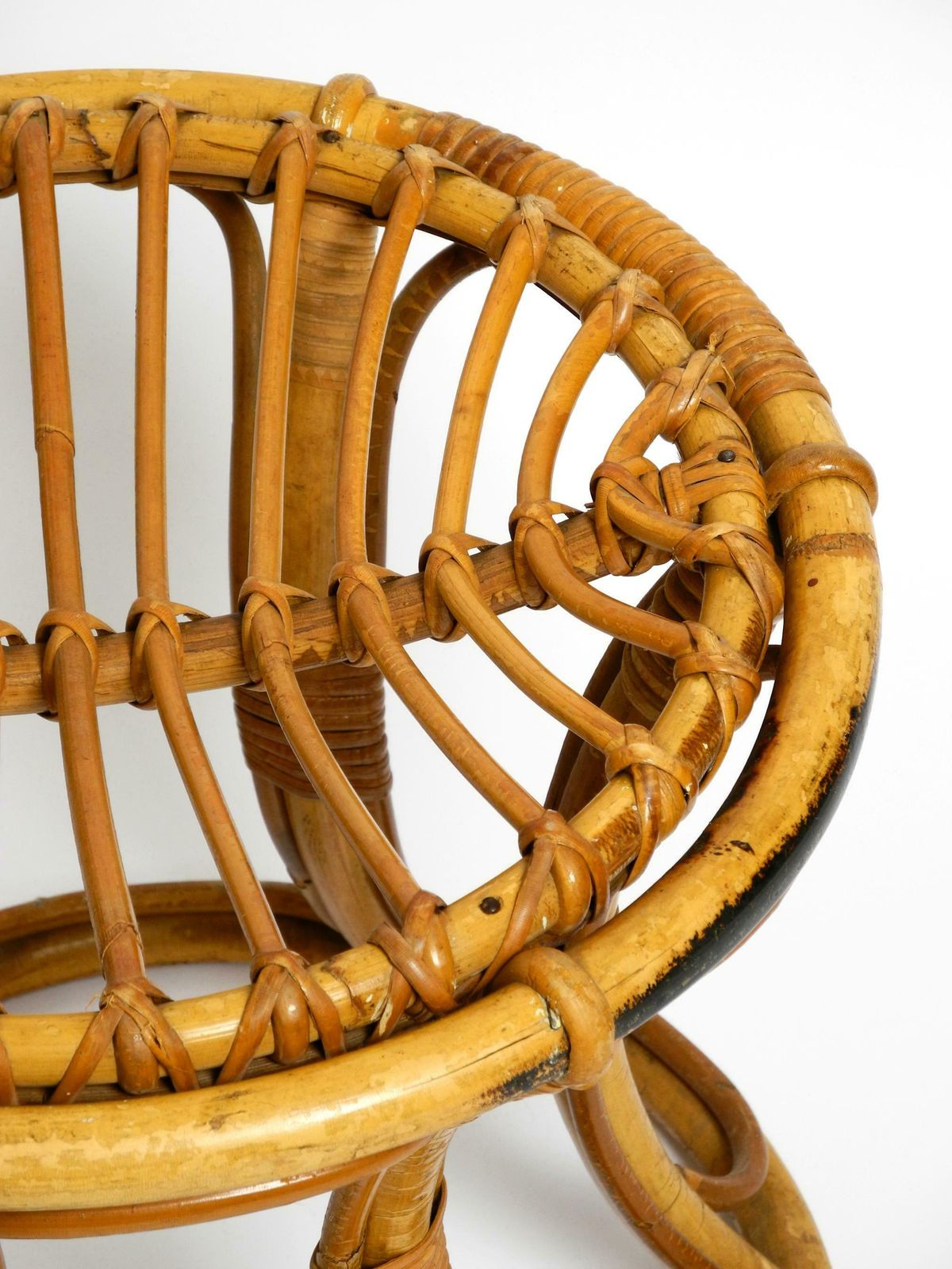 photo buy Pair Of Beautiful Rare Original 1960's Italian Bamboo Stools