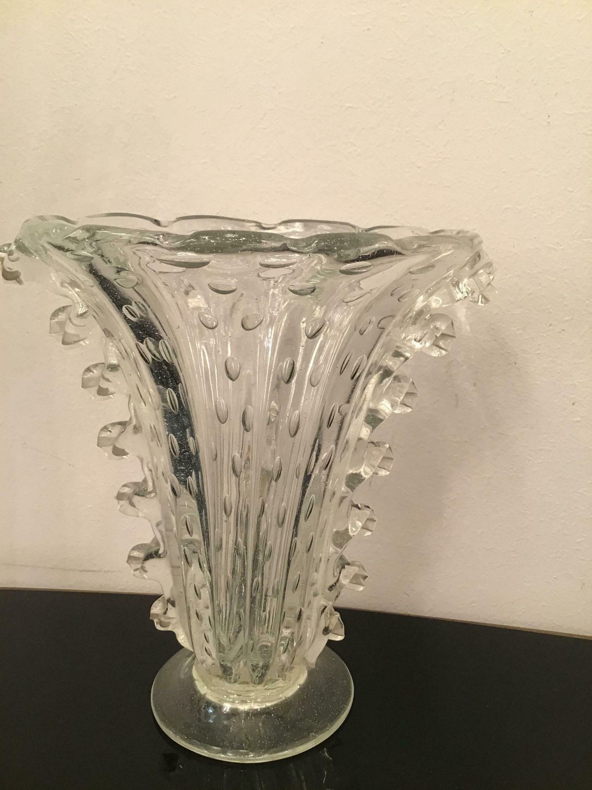 Barovier E Toso Vase Murano Glass 1940 Italy photo vintage