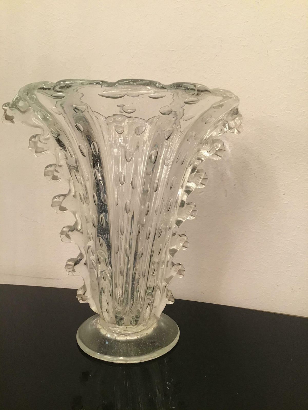 photo vinterior Barovier E Toso Vase Murano Glass 1940 Italy