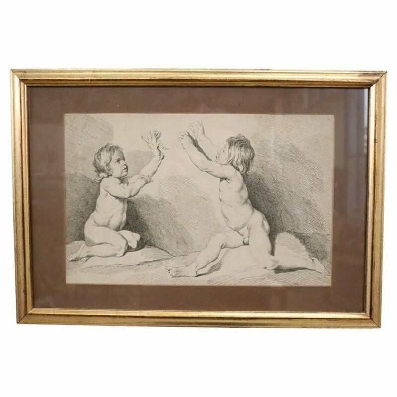 Edmé Bouchardon, Engraving, 18th Century, Framed