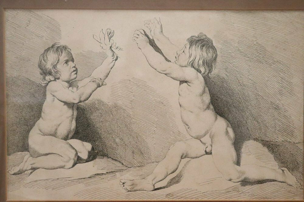 Edmé Bouchardon, Engraving, 18th Century, Framed photo for sale