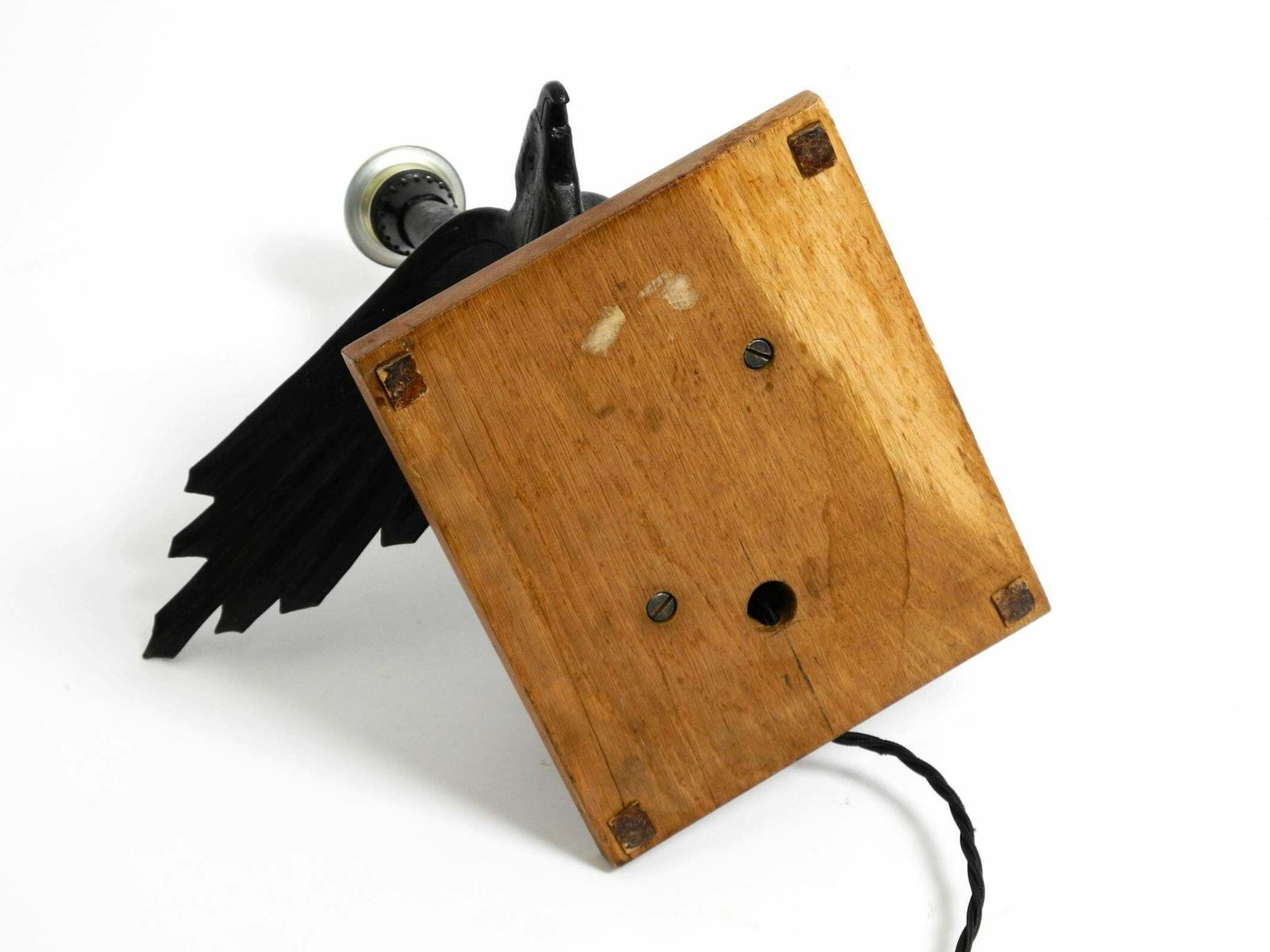 Lighting Very Elegant Large 1940s Table Lamp Made Of Iron In The Shape Of An Eagle photo