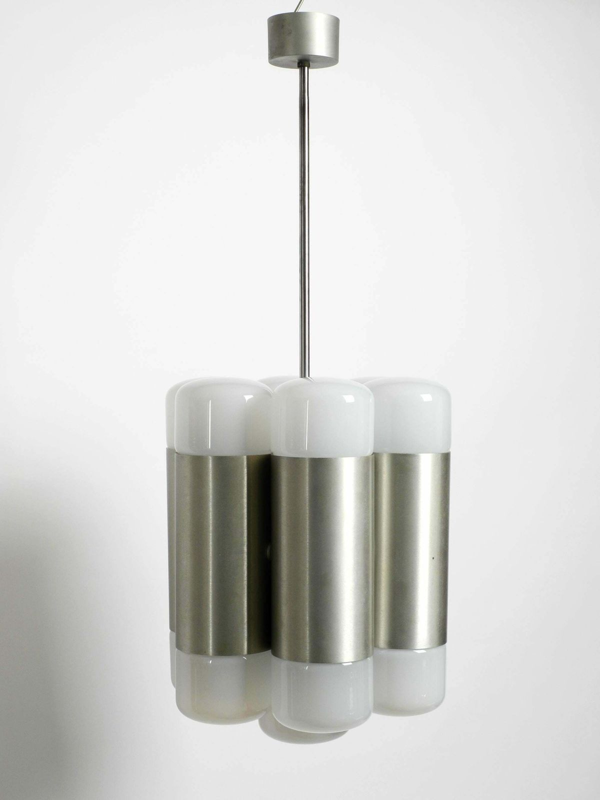 Large Italian 1960s Space Age Ceiling Lamp With 13 Glasses By Goffredo Reggiani photo for sale