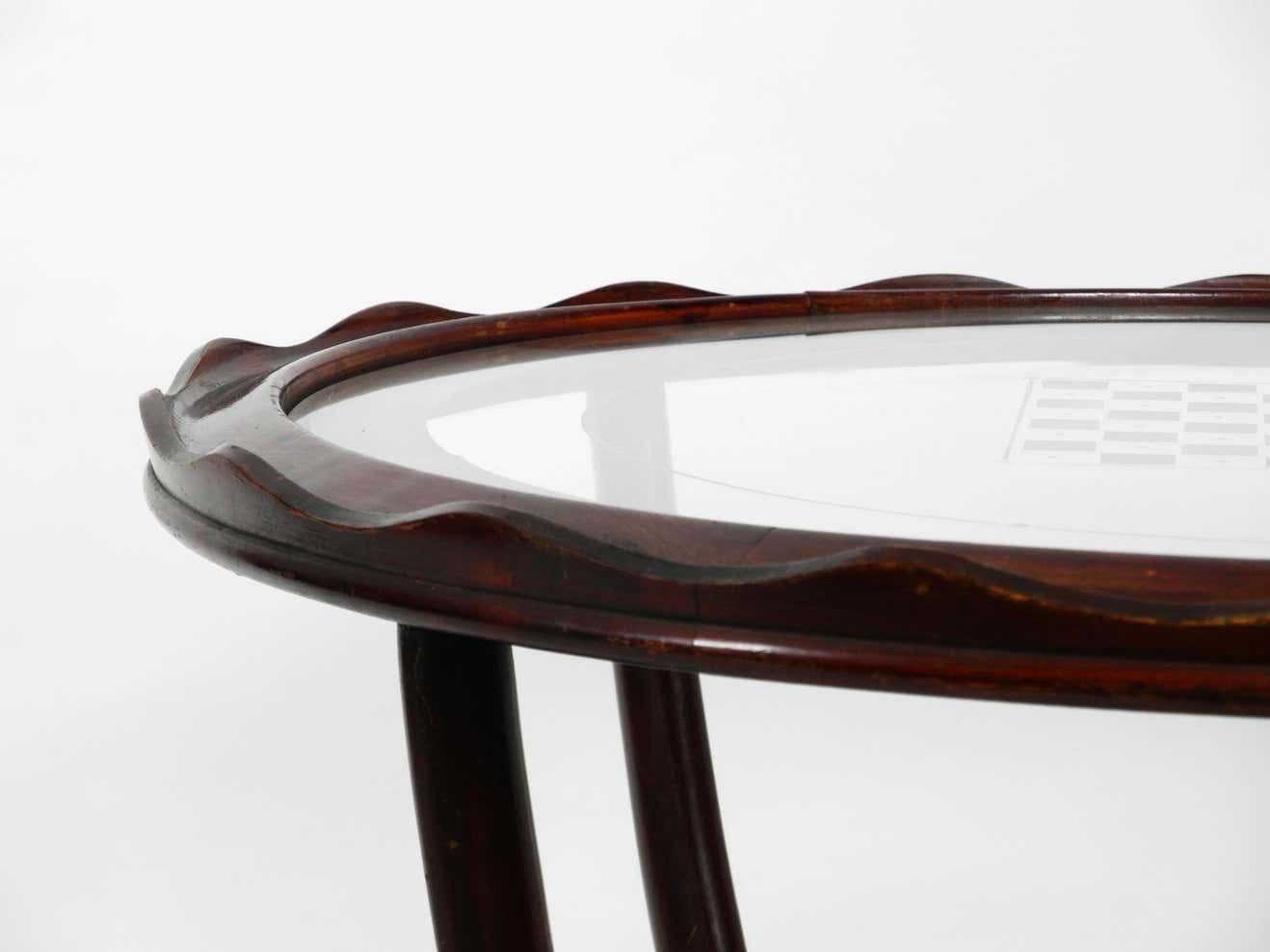 Original Midcentury Chess And Side Table Made Of Wood And Glass From Italy photo vinterior