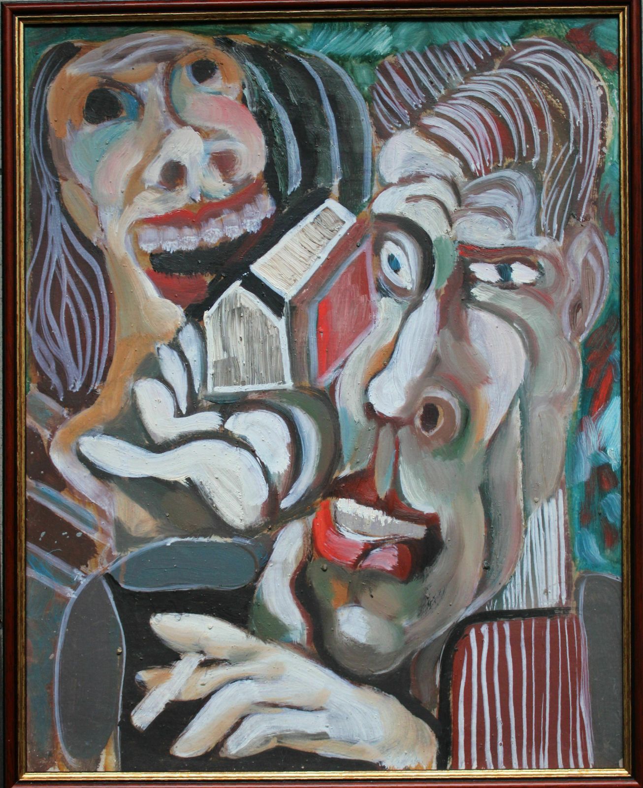 Vladimir Glushenkov Flirt. 1970. Cardboard, Mixed Media photo vinterior