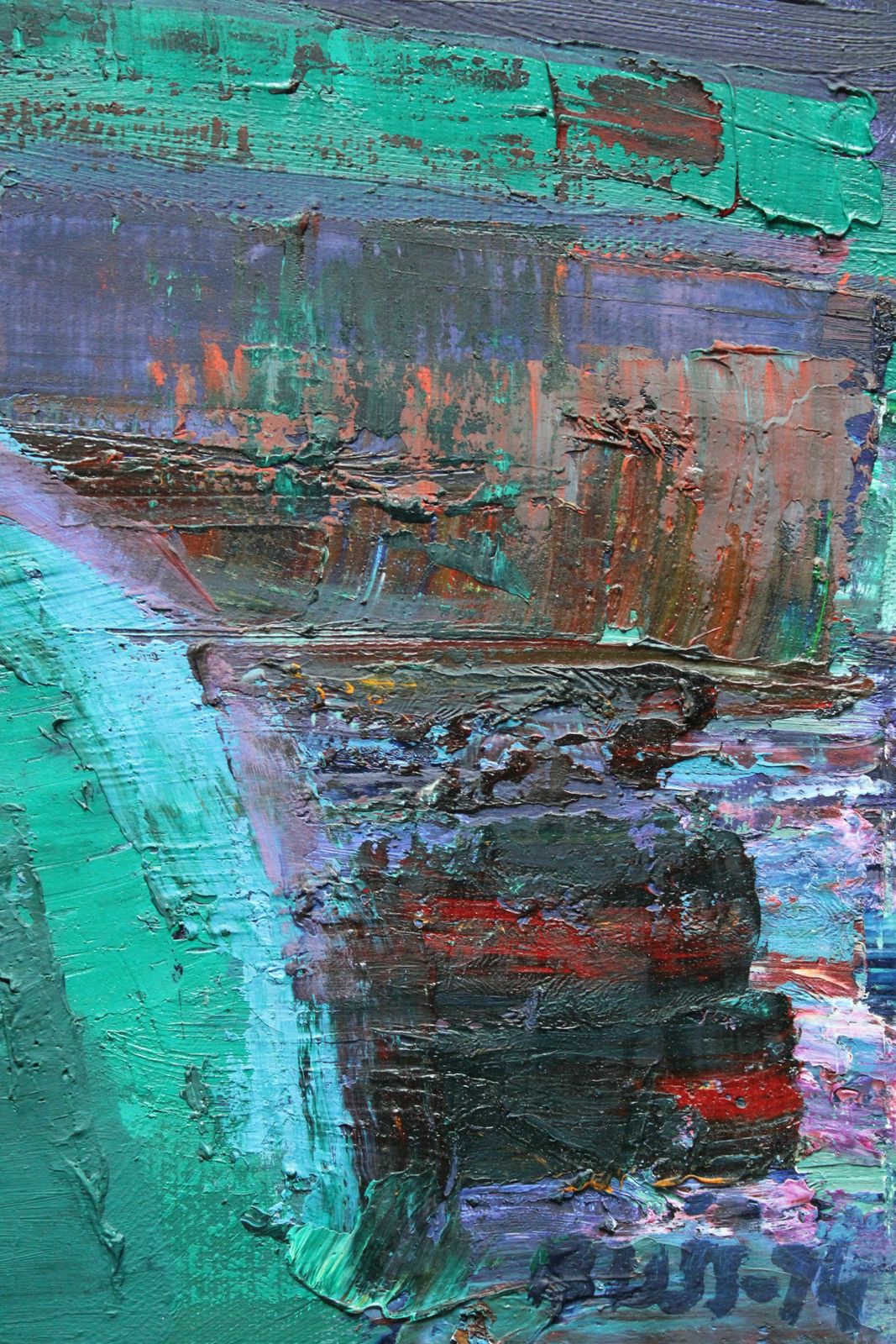 Valdis Bush Millennium 1976., Oil On Canvas photo vintage