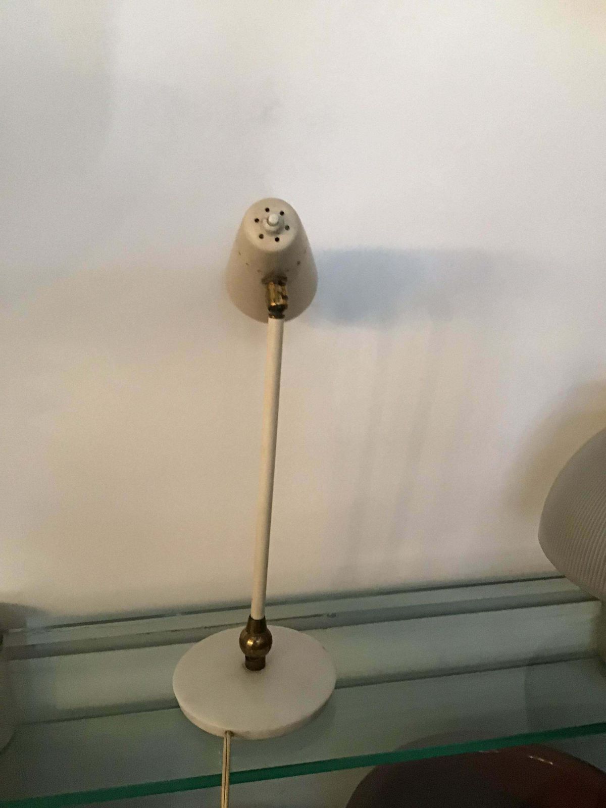 photo furniture Stilnovo Style Table Lamp Marble Brass Metal 1950 Italy