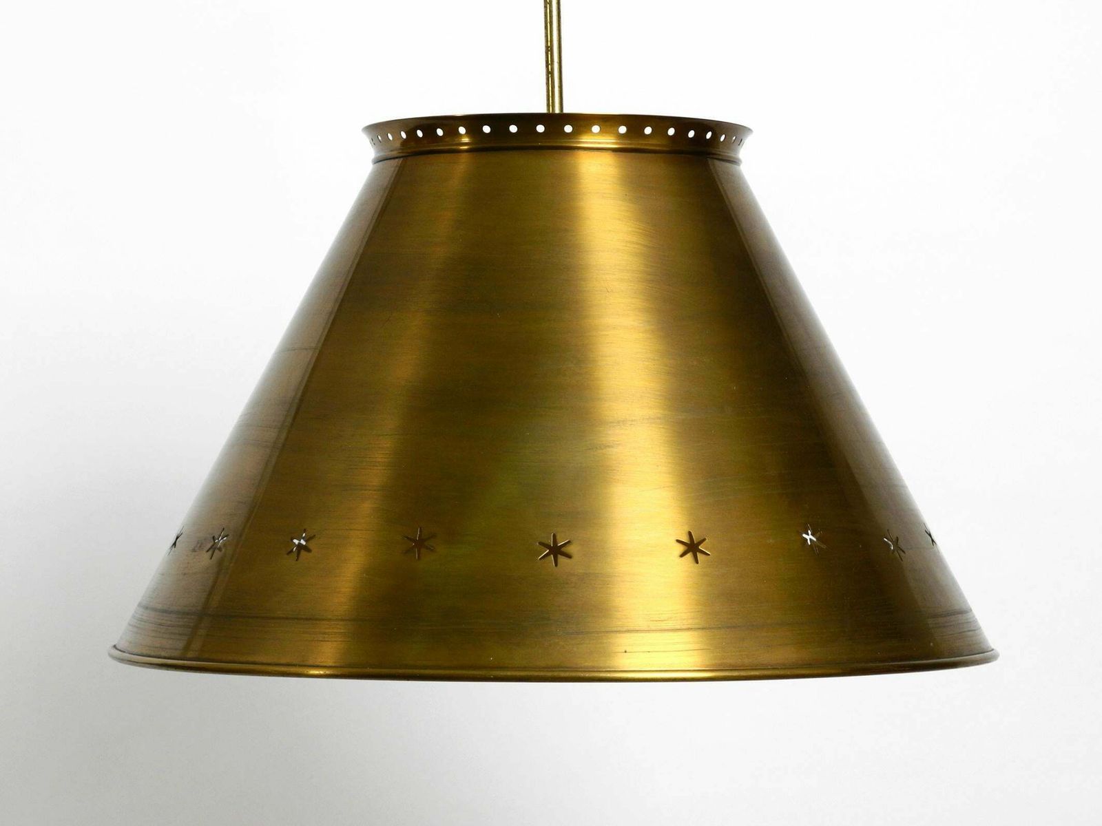Great Italian Xxl Mid Century Brass Ceiling Lamps With Long Rod photo furniture