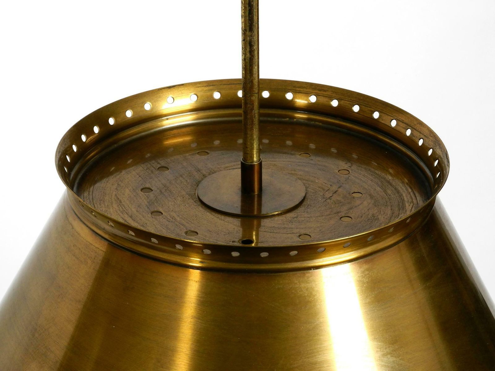 Great Italian Xxl Mid Century Brass Ceiling Lamps With Long Rod photo buy