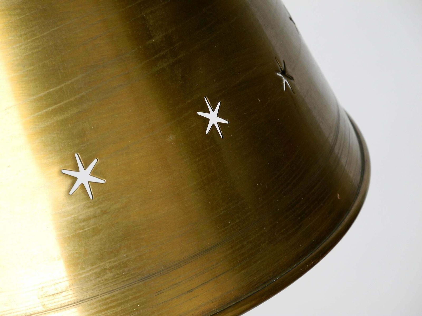 Great Italian Xxl Mid Century Brass Ceiling Lamps With Long Rod photo vintage