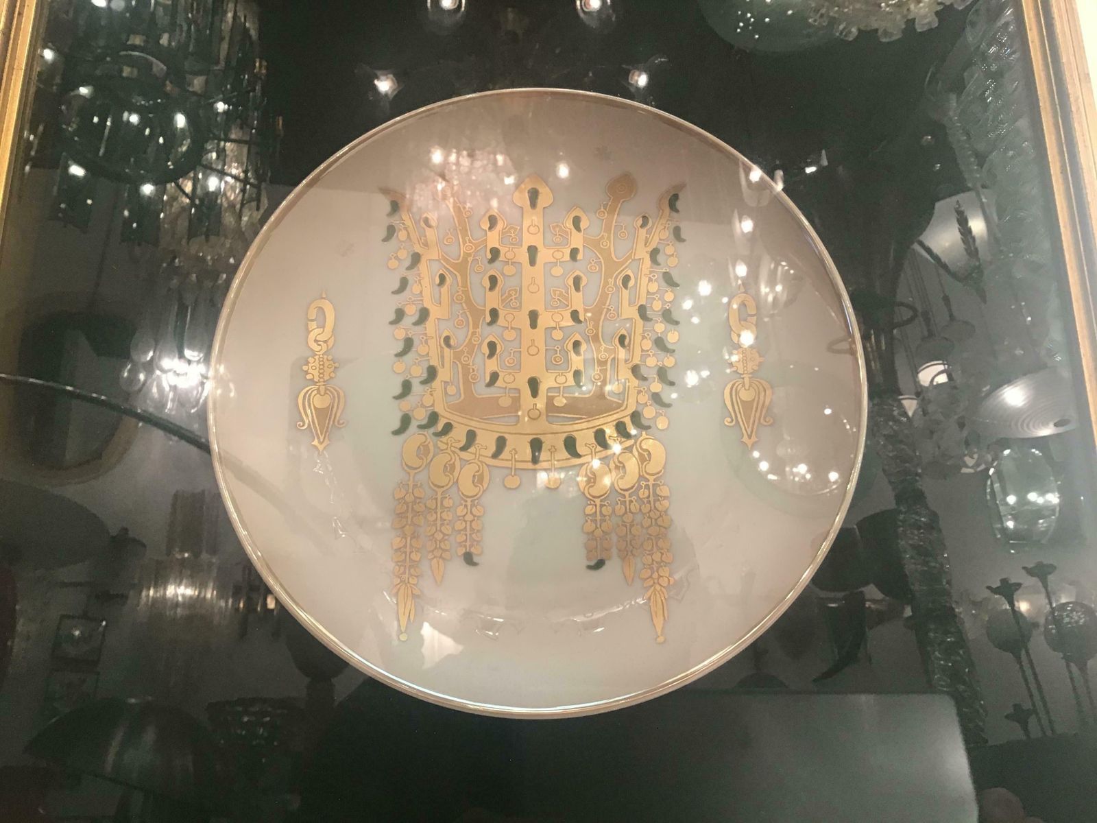 Morbelli Porcelain Wall Plates Worked With Pure Gold 1960 Italy photo 1084.0