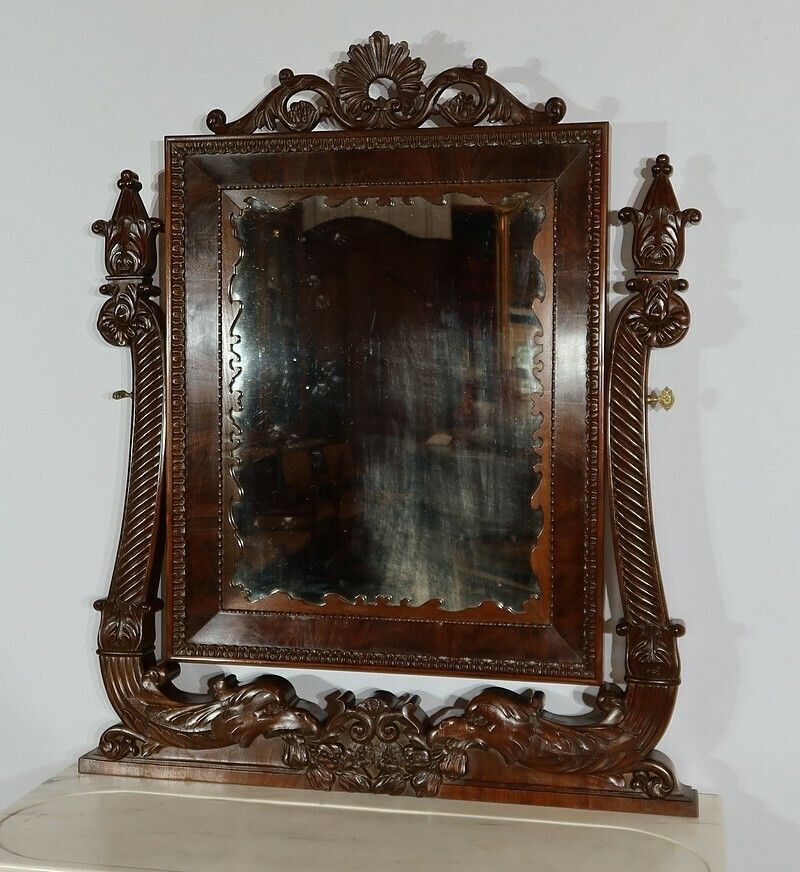 Important Writing Dresser In Mahogany, Restoration Period Early, 19th Century photo Furniture