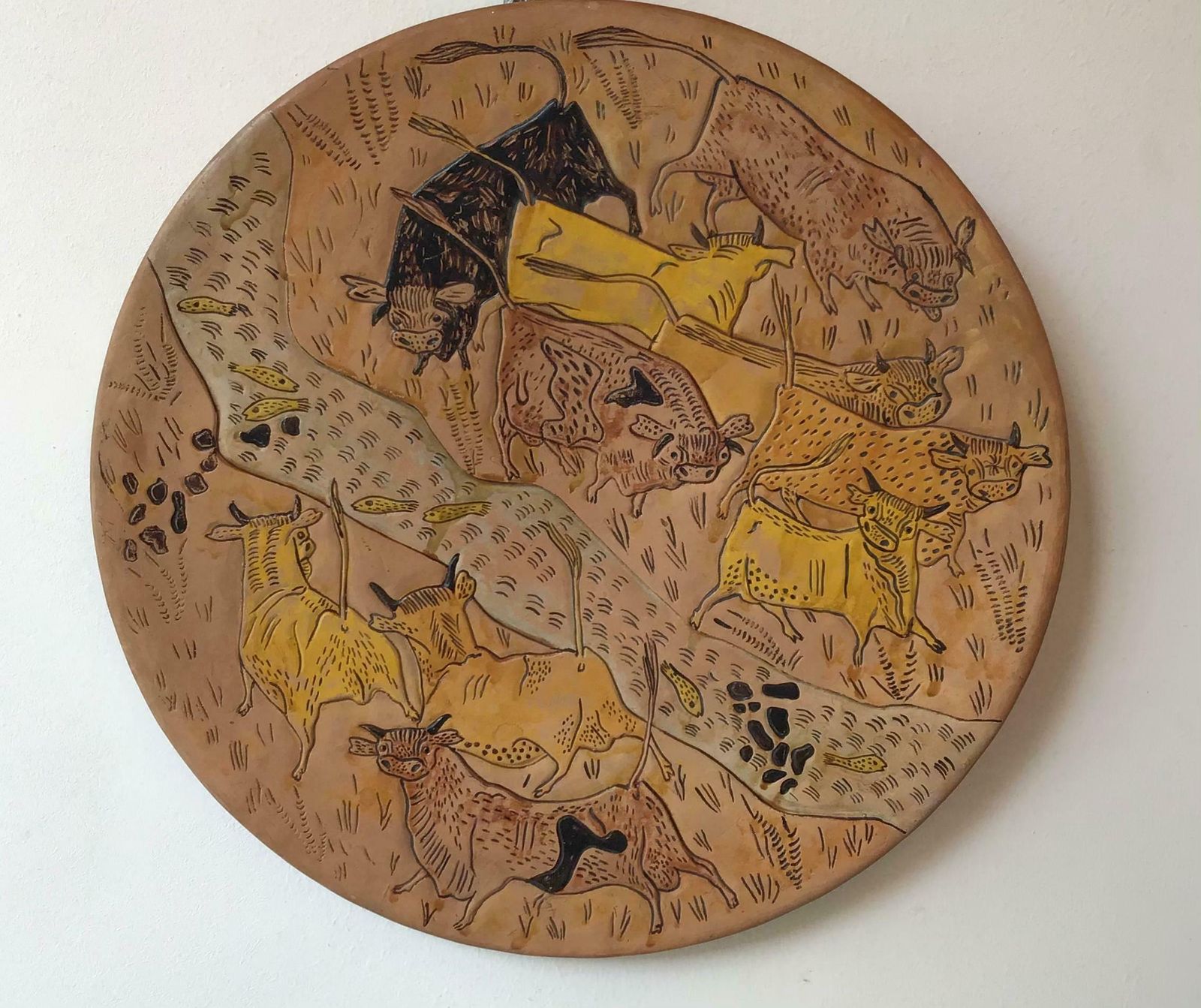 Simone Lai /Fancello Plate Wall Terracotta, 1930, Italy photo furniture