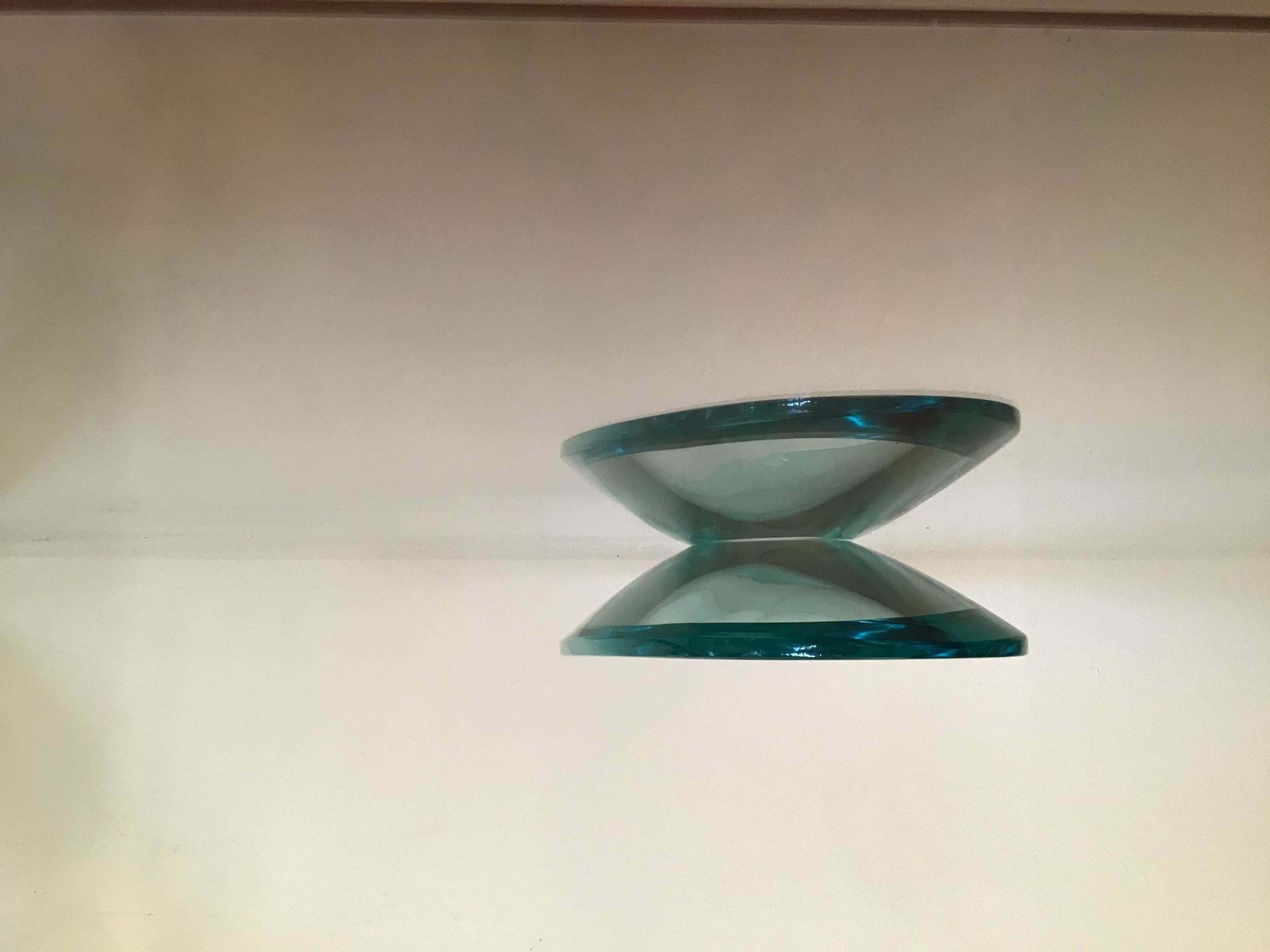 Fontana Arte Centrepiece/Svuota Tasche Glass, 1950, Italy photo vintage