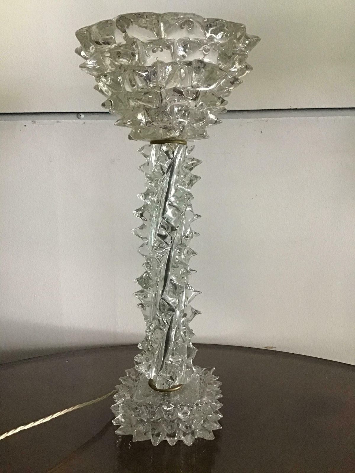 Barovier E Toso Table Lamp Murano Glass Brass “Rostrato”, 1940, Italy photo buy