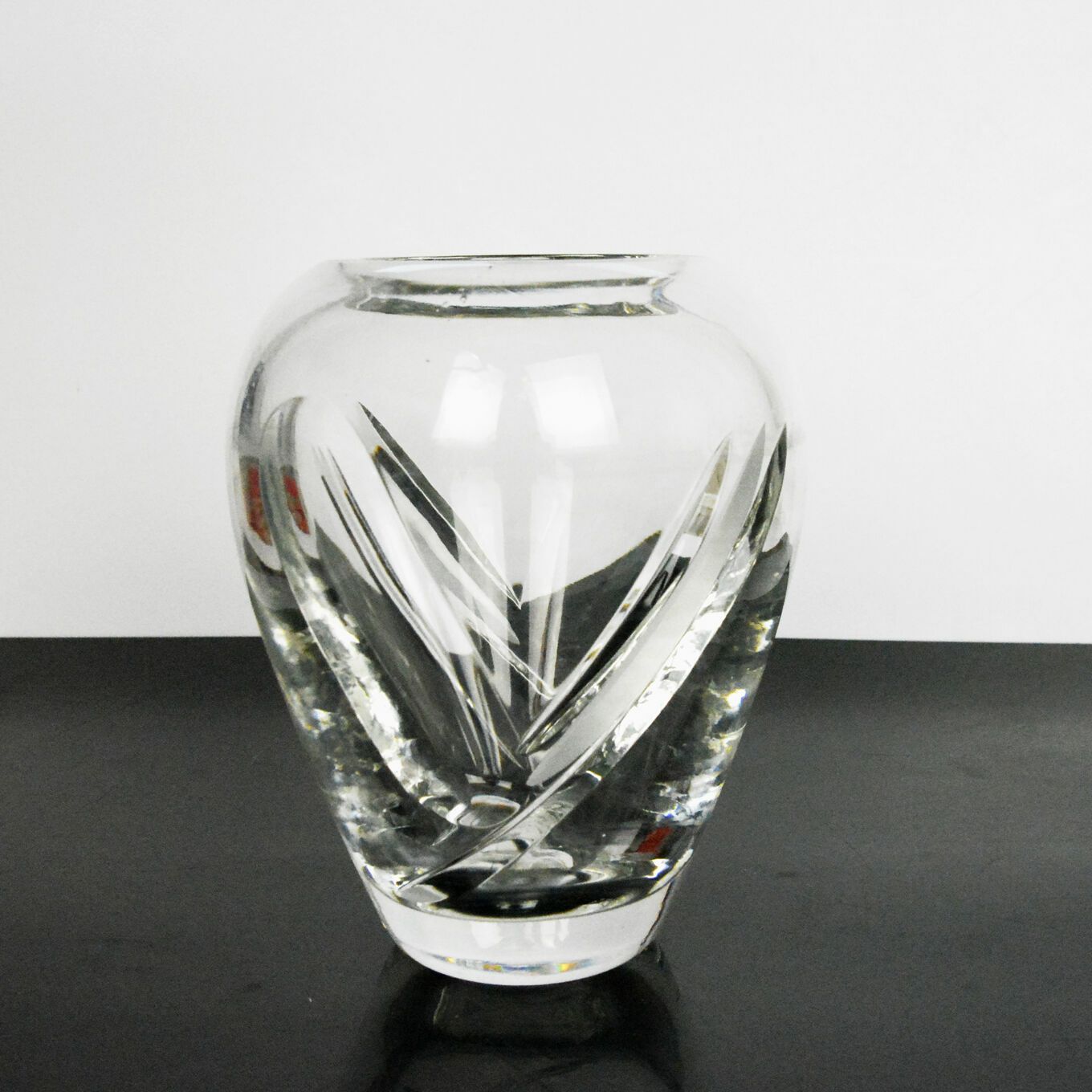 1980s Crystal Vase, Royal Doulton, Uk photo furniture