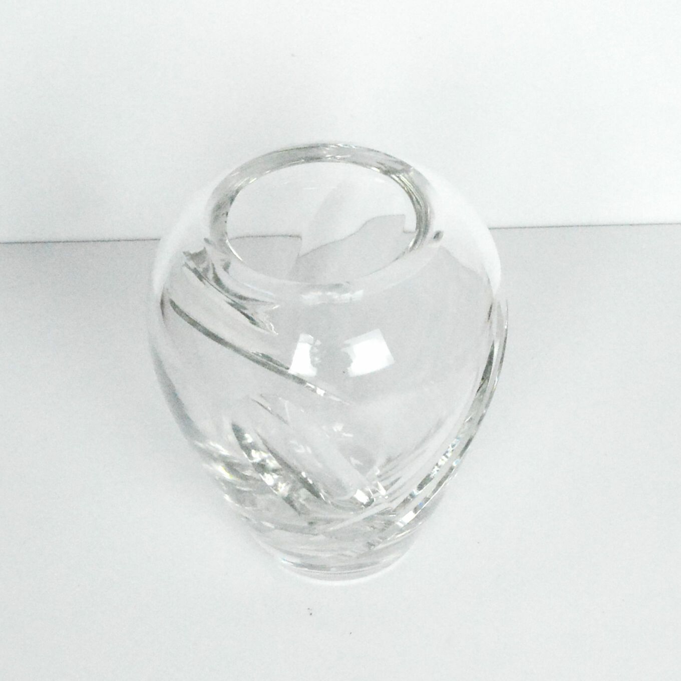 1980s Crystal Vase, Royal Doulton, Uk photo vinterior