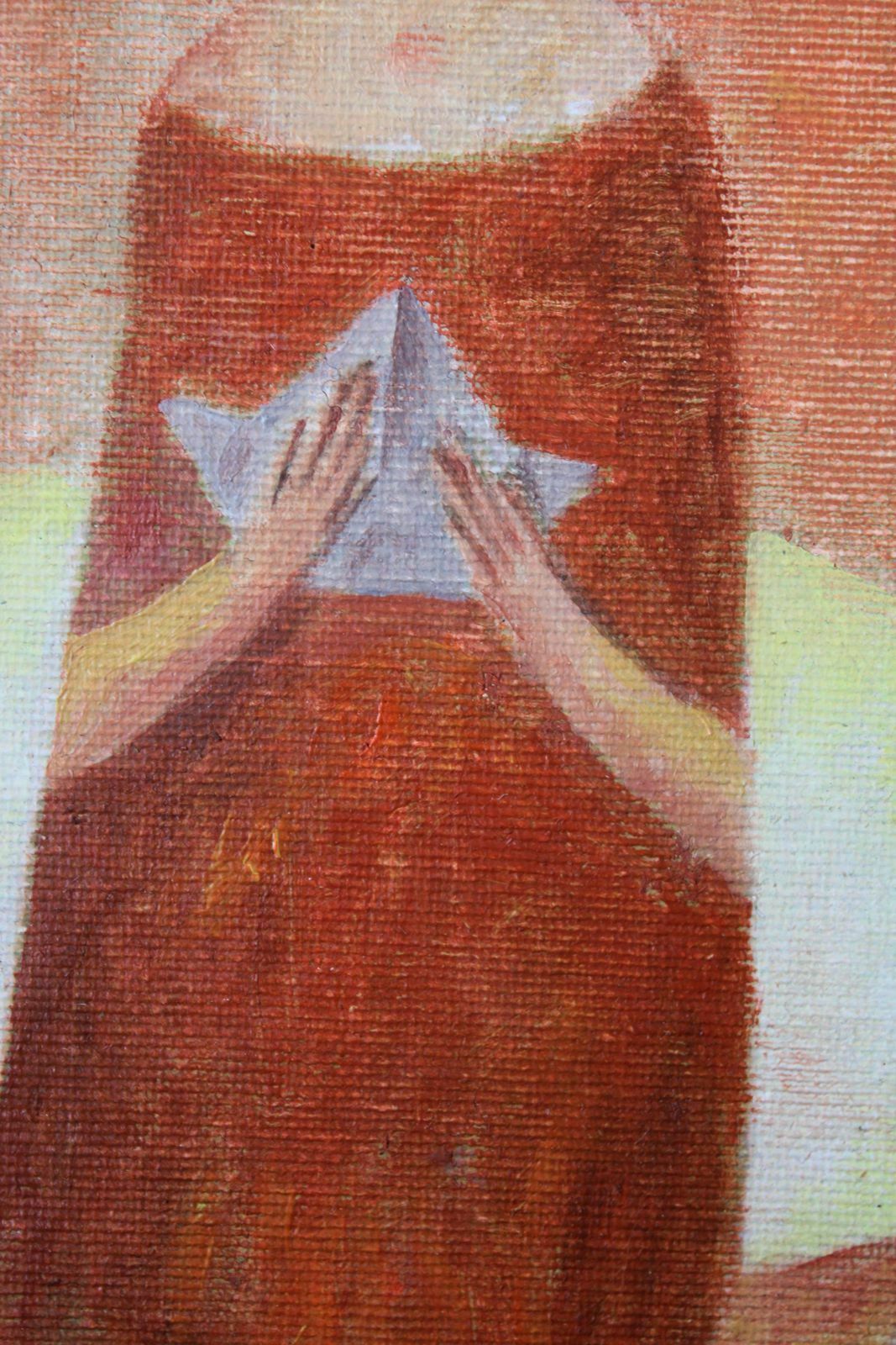 photo furniture Sergey Ivanovich Smirnov. A Girl With A Boat. Oil, Cardboard. 28.5x18 Cm