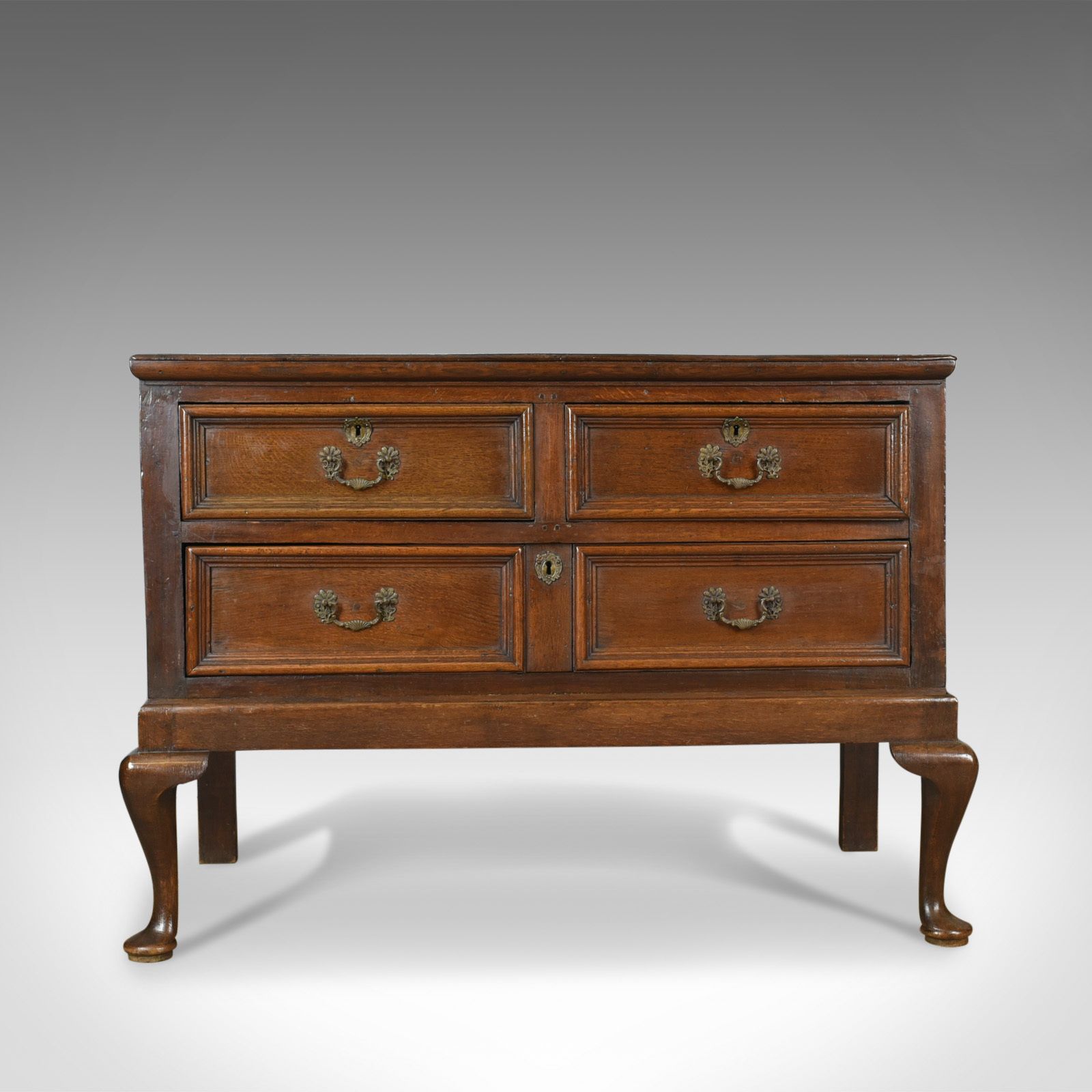 Antique Chest On Stand, English, Georgian, Oak, Chest Of Drawers, Circa 1720 photo 2350.0