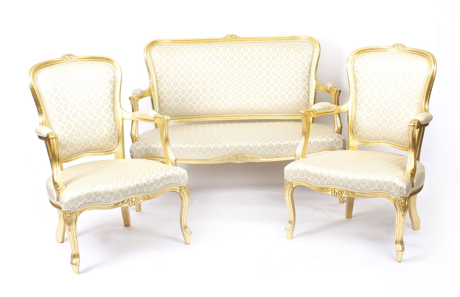 Superb Bespoke Louis Revival Giltwood Sofa Suite