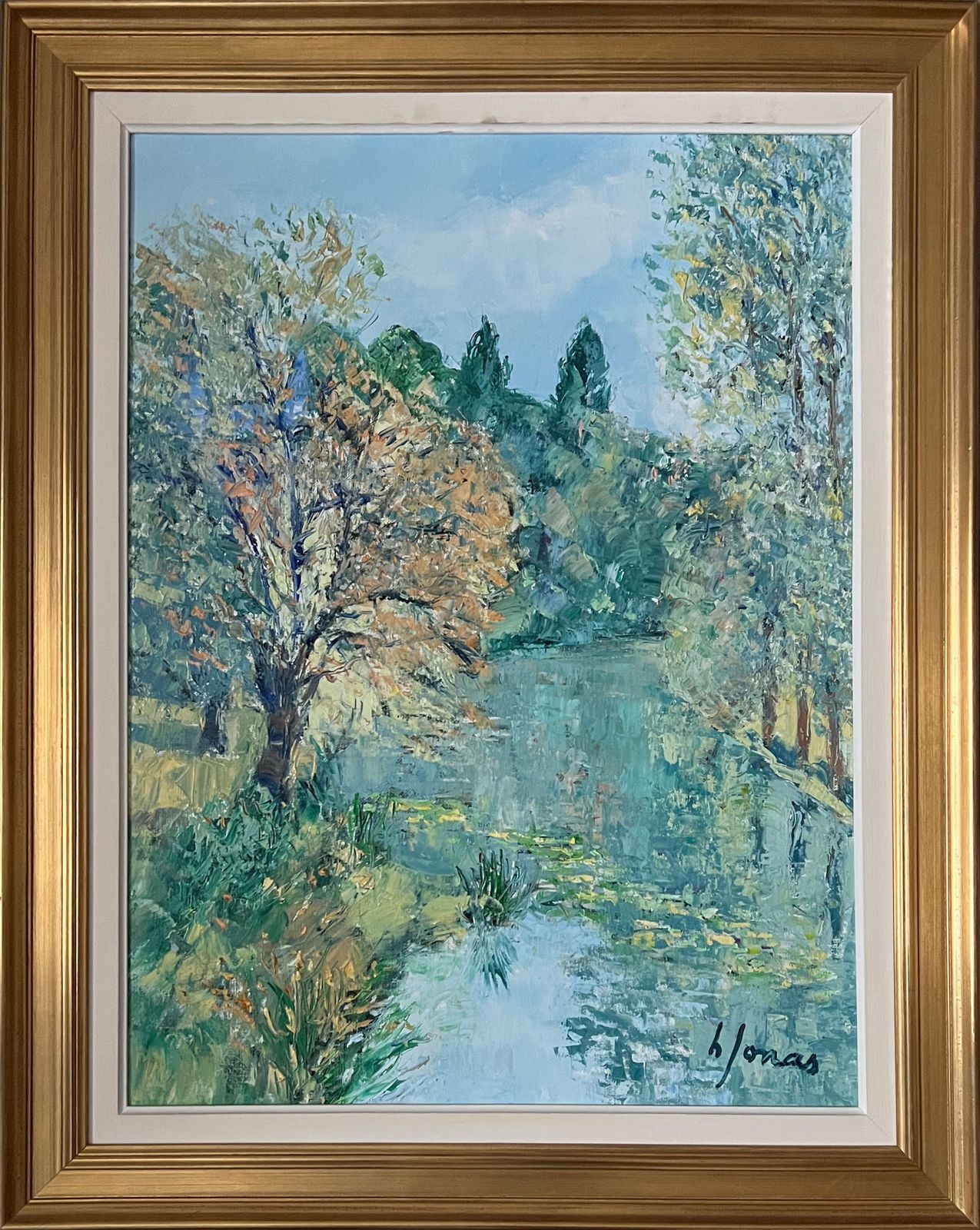 "La Bouzanne River" At Le Pont Chrétien, Berry (France).  By H Jonas