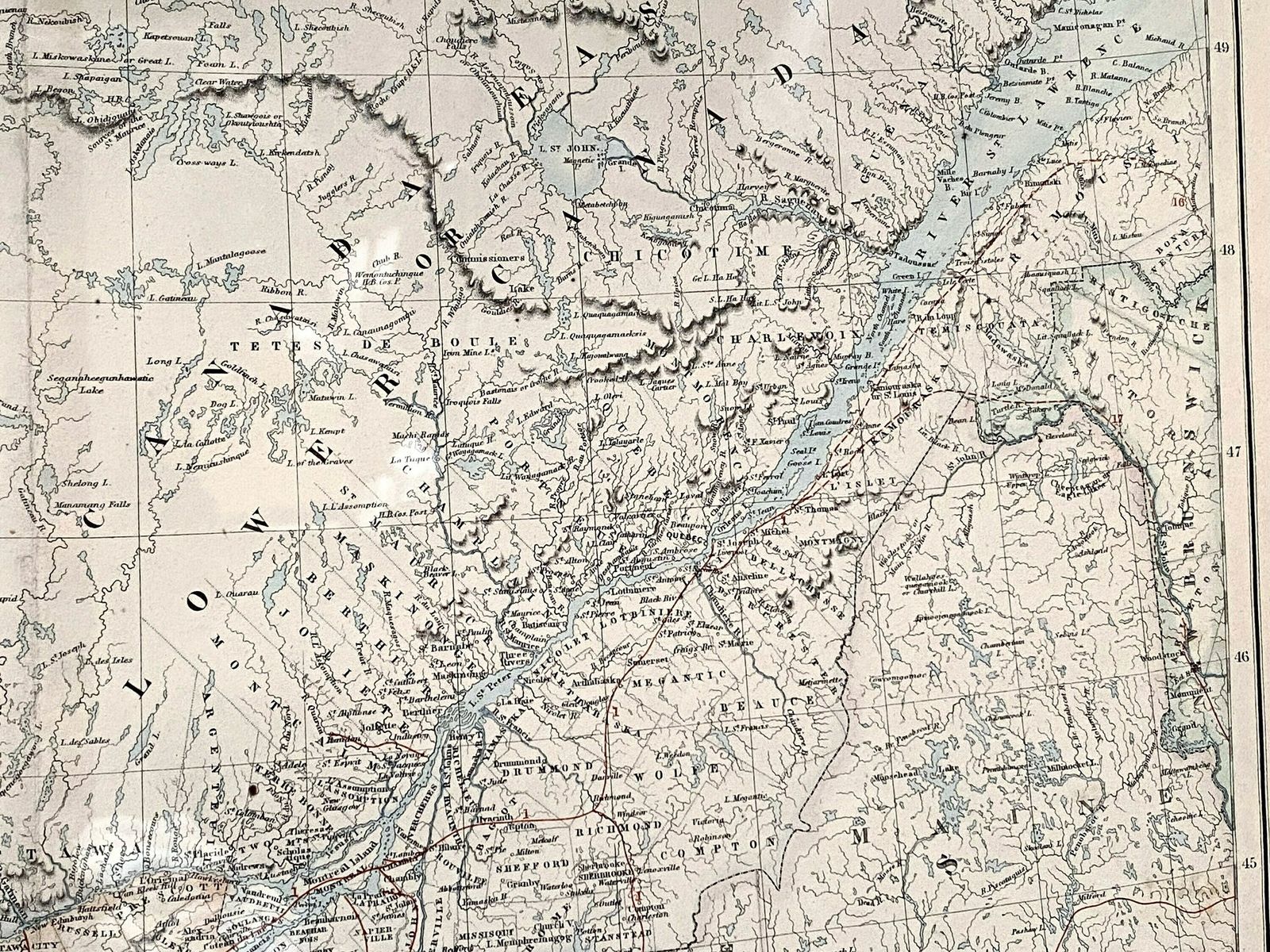 Antique Canada & United States Map   A. Fullarton C1865 photo buy