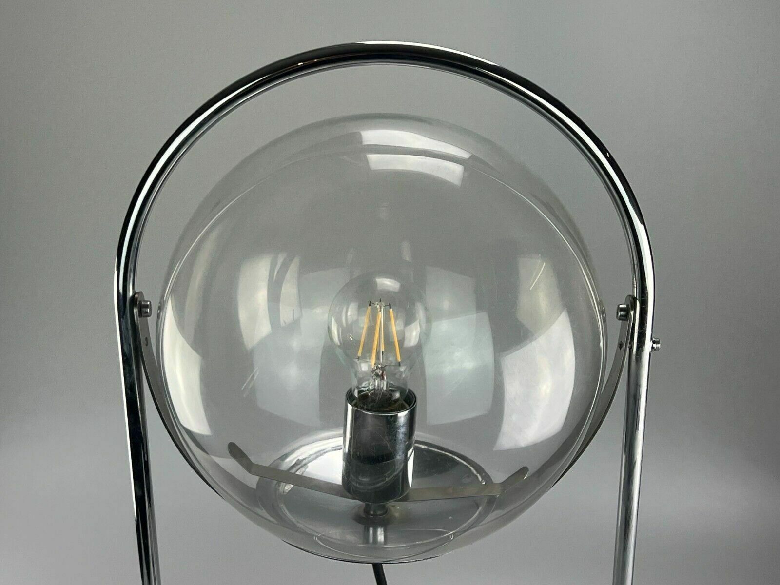 photo buy 60s 70s Ball Lamp Lamp Light Table Lamp Space Age Design Glass Metal