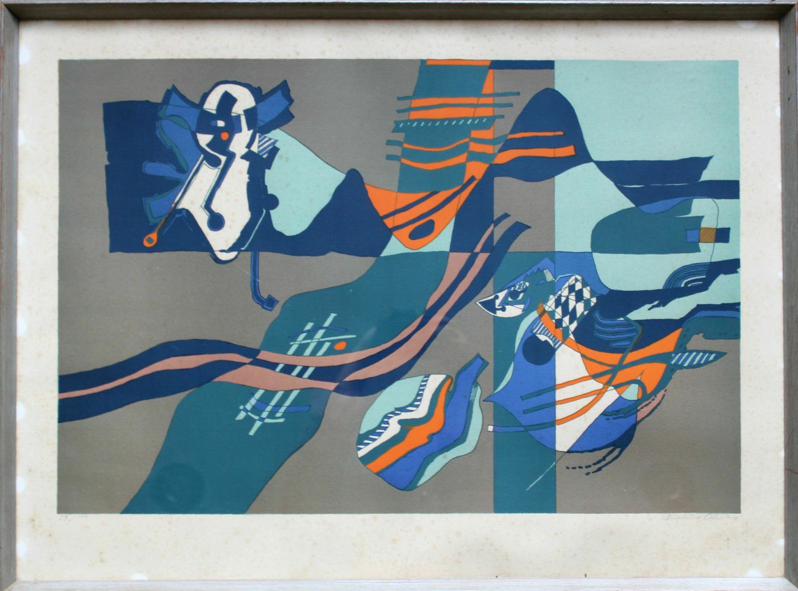 Gudmund Olsen. 23/100, 1974. Paper, Lithograph, 43x65 Cm photo furniture