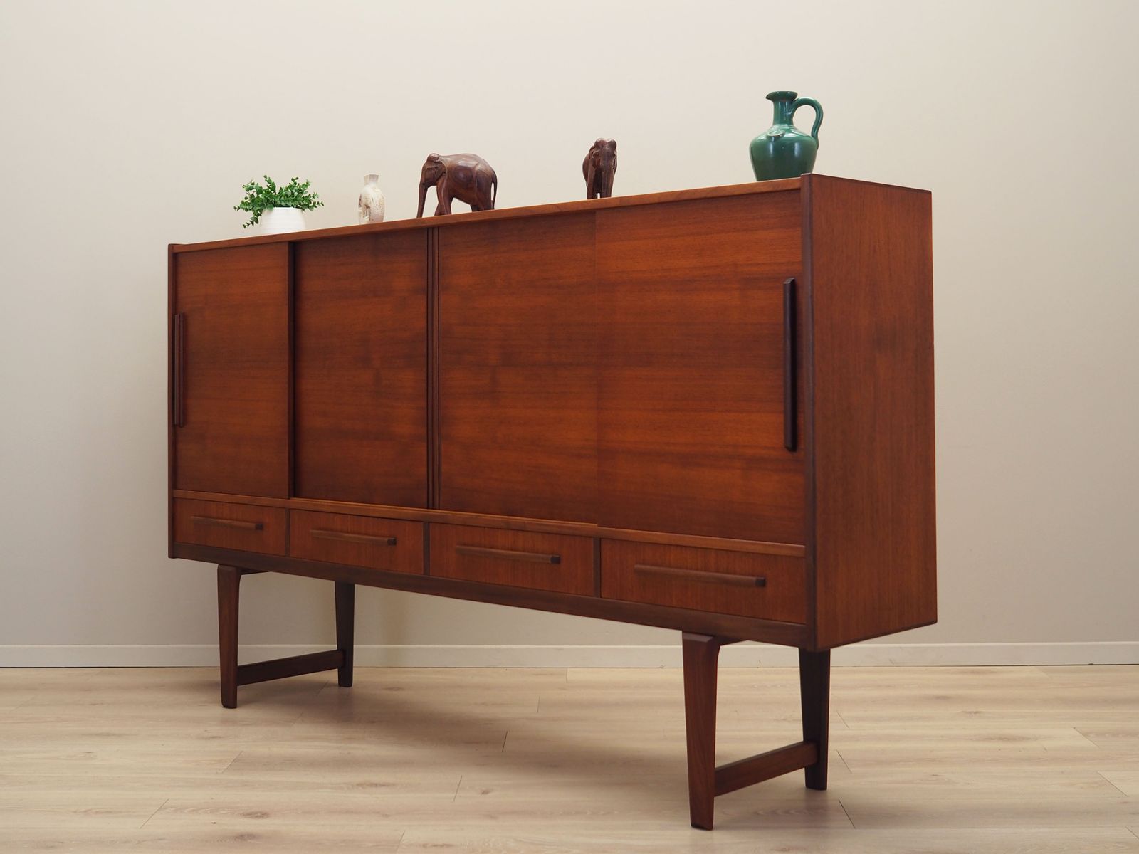 Teak Highboard, Danish Design, 1960s, Manufacturer: Pmj Viby J photo for sale