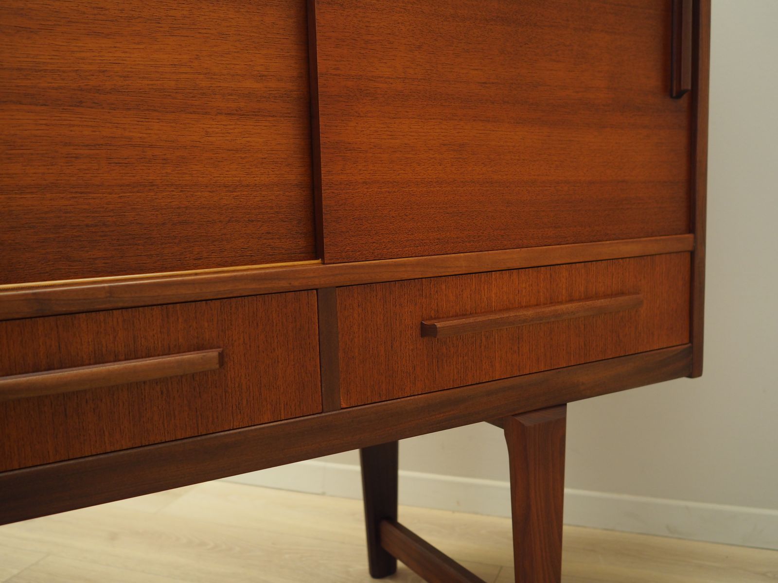 Teak Highboard, Danish Design, 1960s, Manufacturer: Pmj Viby J photo vintage