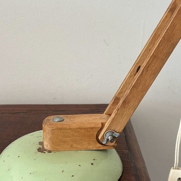 Vintage Maclamp In Pastel Green With Wooden Arms photo 296.01