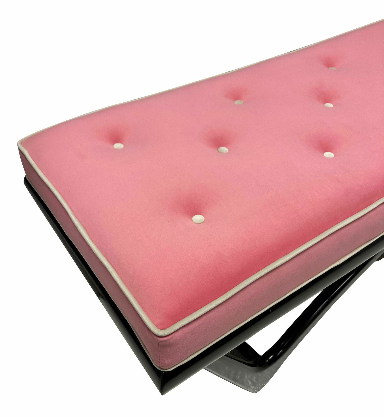 A Large Sculptural Black Lacquered Bench In The Manner Of Carlo Mollino photo Furniture