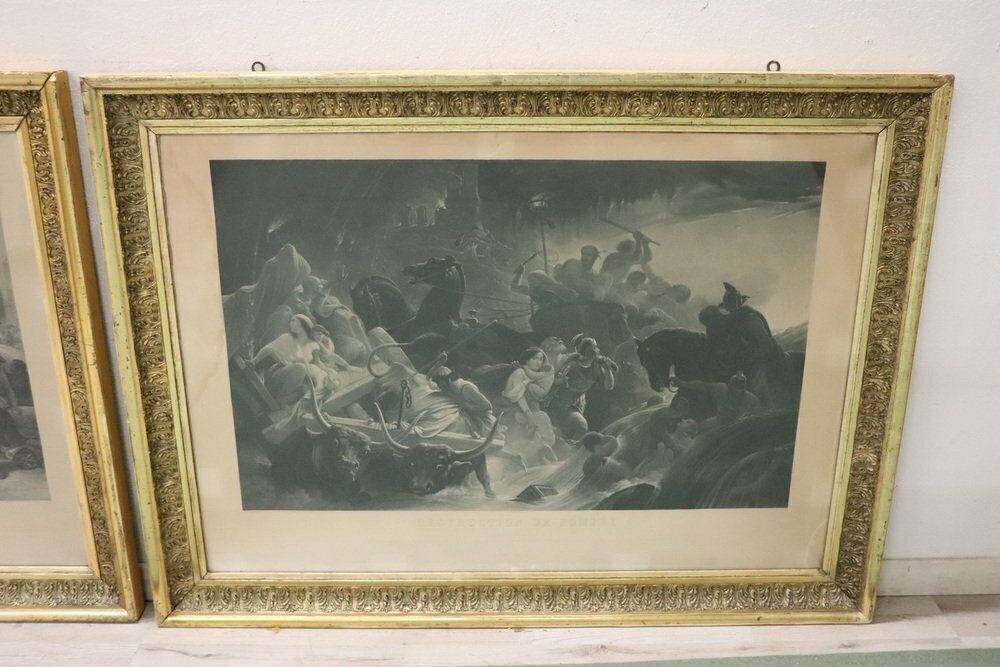 Jean Pierre Marie Jazet, Large Engravings, 19th Century, Framed, Set Of 2 photo furniture