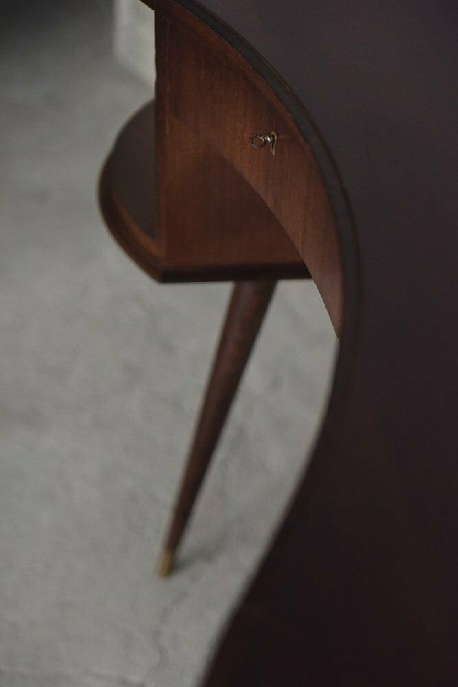 Mid Century Modern Wenge Organic Shaped Boomerang Custom Desk, 1960s photo buy