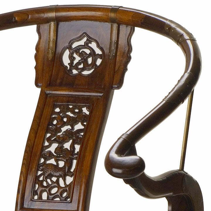 Folding Horseshoe Armchair, Warm Elm photo furniture