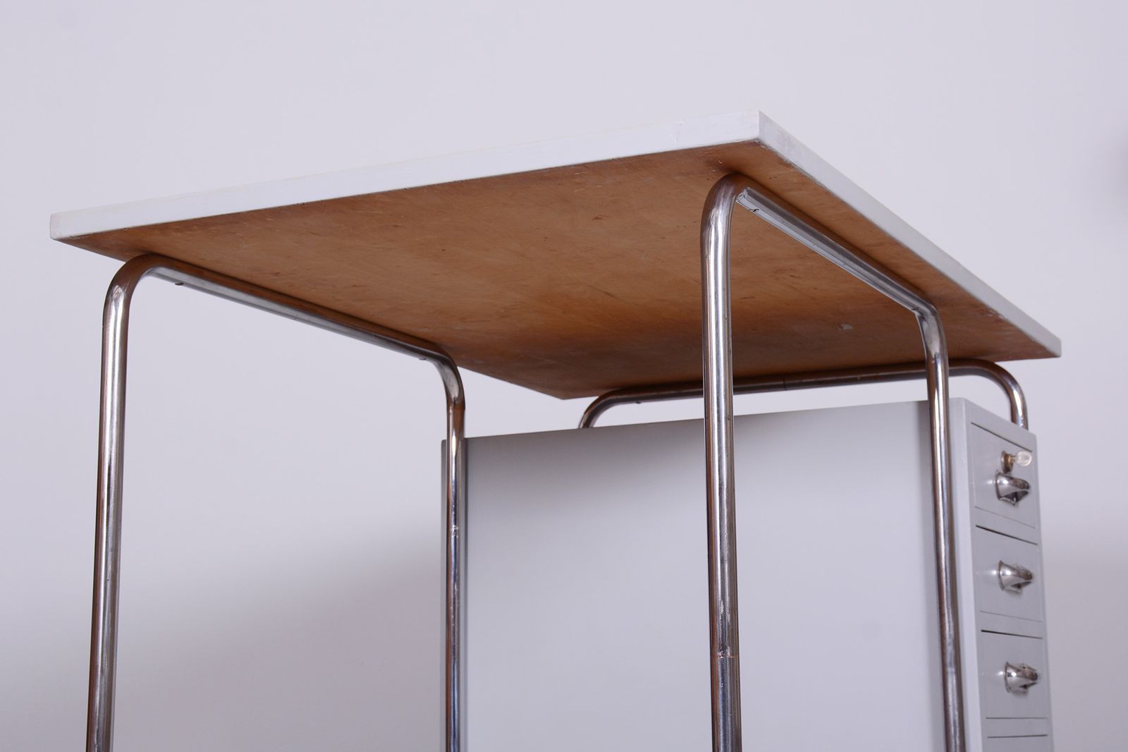 Set Of Bauhaus Writing Desk And Chair Made By Hynek Gottwald, Czechia, 1930s, Lacquered Wood photo buy