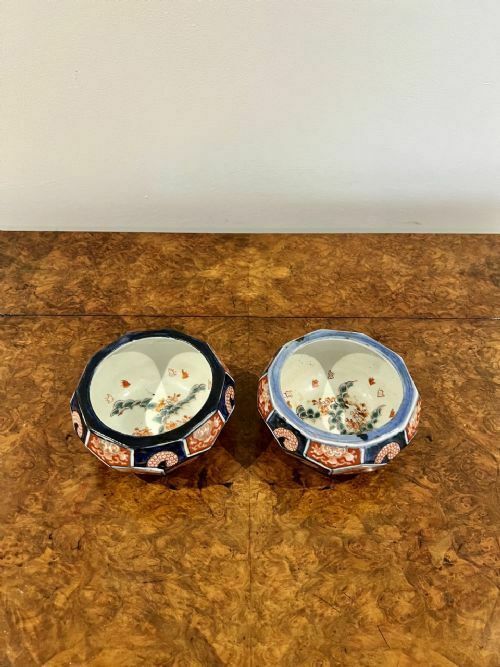 Unusual Pair Of Antique Japanese Quality Imari Bowls photo Home Decor