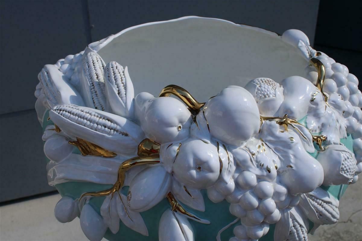 Ceramic Column With Door Plant Fruit White Green Flowers Tommaso Barbi photo vinterior